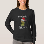 Upside Down Pineapple Christmas Santa Hat Naughty T-Shirt<br><div class="desc">Upside Down Pineapple Christmas Santa Hat Naughty AND Nice Shirt. Perfect gift for your dad,  mum,  papa,  men,  women,  friend and family members on Thanksgiving Day,  Christmas Day,  Mothers Day,  Fathers Day,  4th of July,  1776 Independant day,  Veterans Day,  Halloween Day,  Patrick's Day</div>