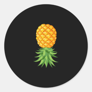 Upside Down Pineapple Cruise Gift For Couple Him H Classic Round Sticker