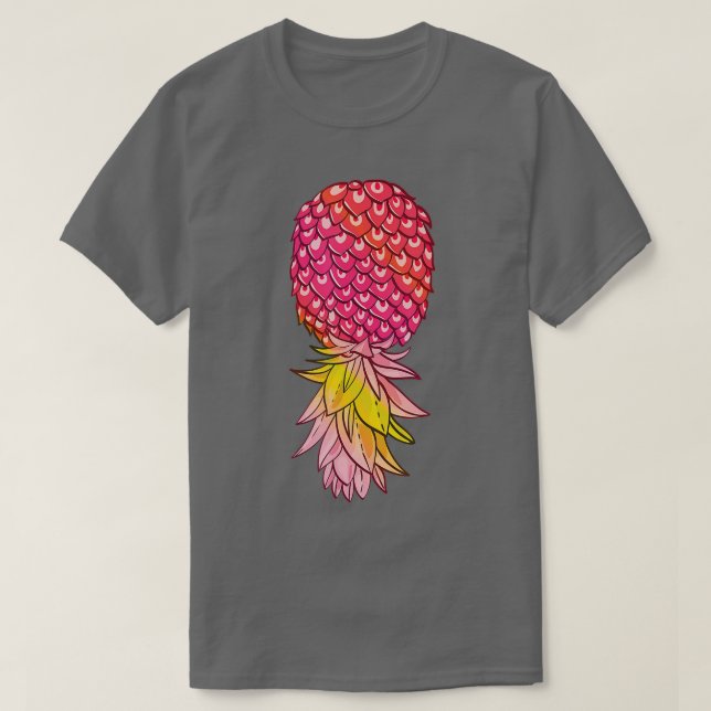 Upside Down Pineapple Distressed Summer Fruit Swin T-Shirt (Design Front)