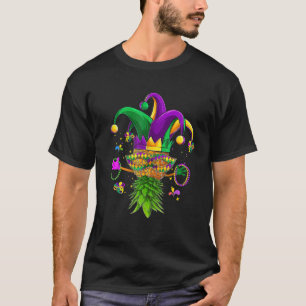 Upside Down Pineapple Mask Mardi Gras Kids Men Wom T-Shirt