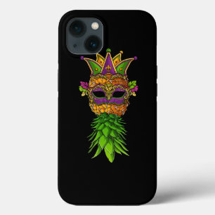 Upside Down Pineapple Mask Mardi Gras Shirt Kids M iPhone 13 Case