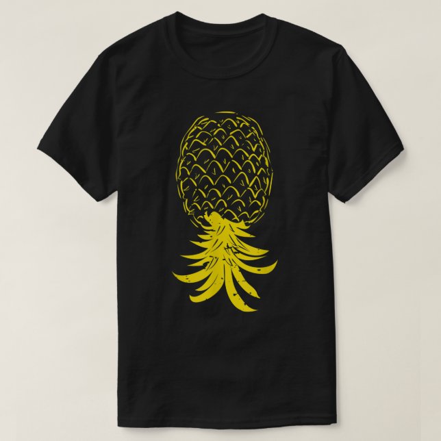 Upside Down Pineapple Retro Design T-Shirt (Design Front)
