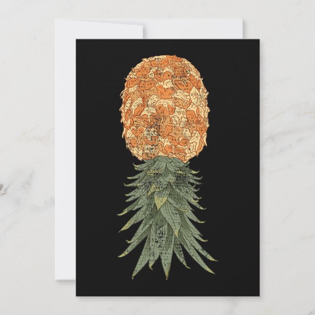Upside Down Pineapple Swinger 2 Invitation (Front)