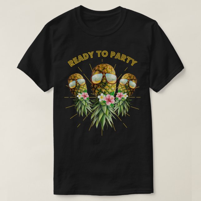Upside Down Pineapple Swinger Angel Design Summer  T-Shirt (Design Front)