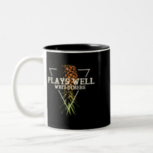 Upside Down Pineapple Swingers Lifestyle Two-Tone Coffee Mug