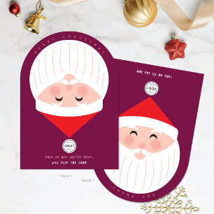 Upside Down Santa Corporate Wine Christmas Card