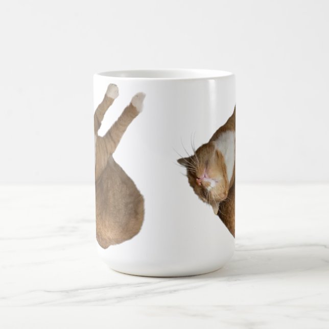 Upside-Down Sunshine Cat Coffee Mug (Center)
