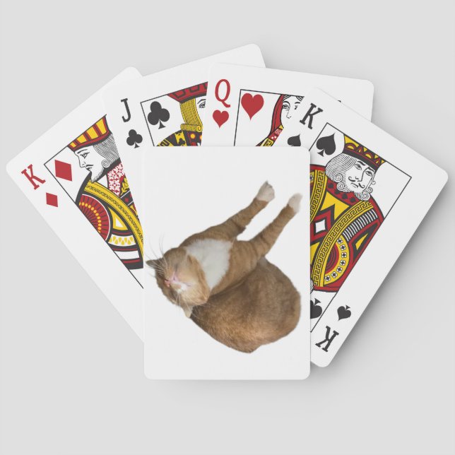 Upside-Down Sunshine Cat Playing Cards (Back)