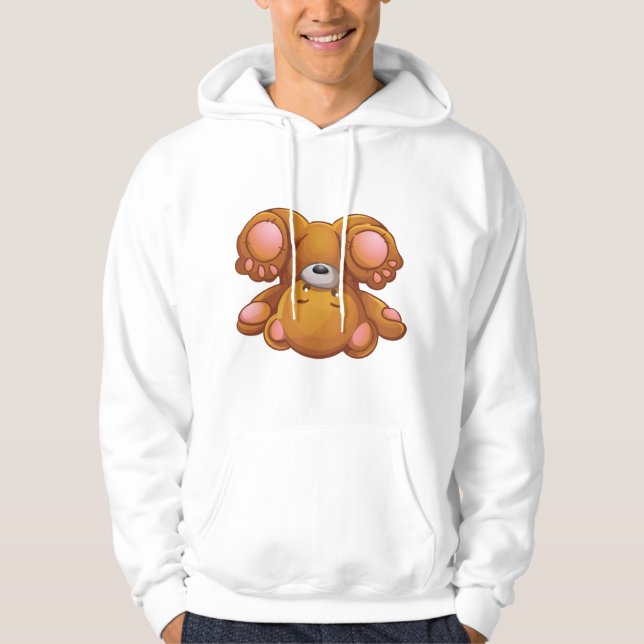 Upside Down Teddy Bear Hoodie (Front)