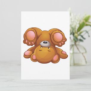 Upside Down Teddy Bear Invitations