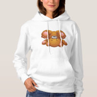 Upside Down Teddy Bear Womens Hoodie