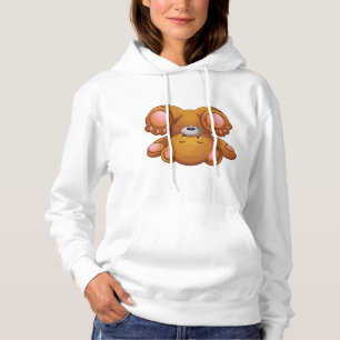 Upside Down Teddy Bear Womens Hoodie
