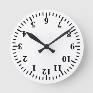 UPSIDE-DOWN WALL CLOCK! ROUND CLOCK