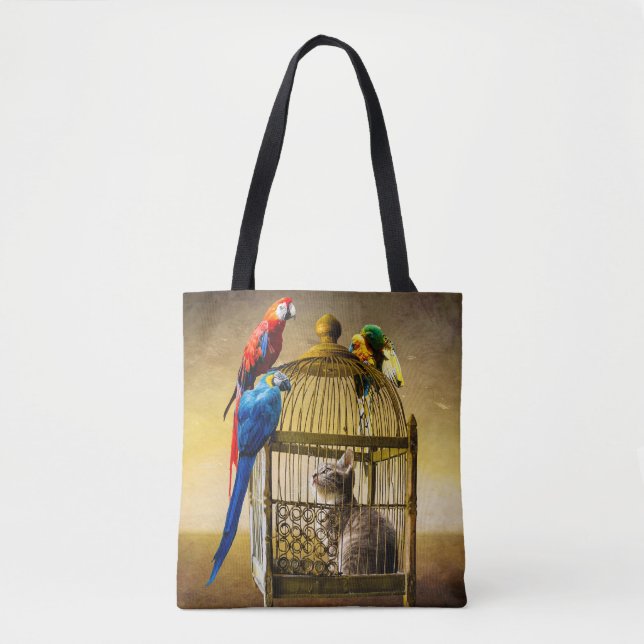 Upside-Down World of the Gilded Cage Tote Bag (Front)
