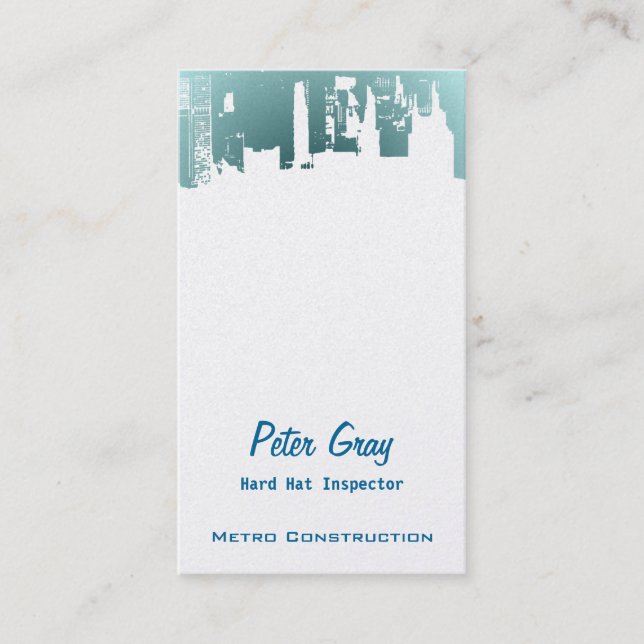 Upside Downtown Midnight New Grey Grey G Business Card (Front)