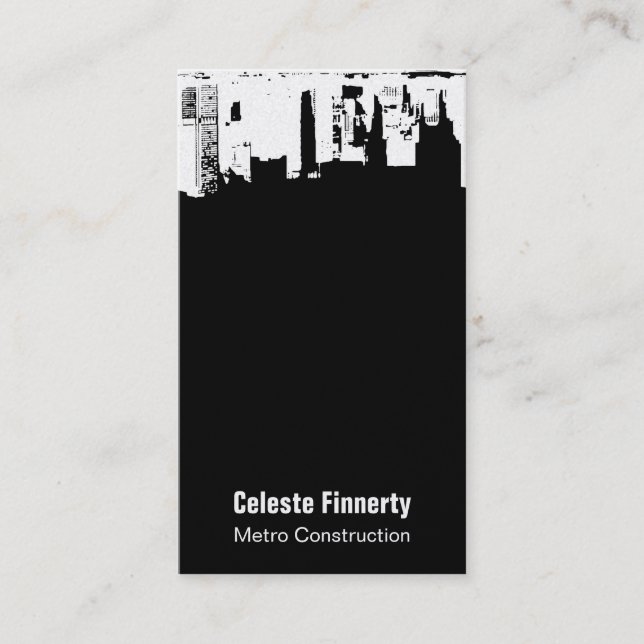 Upside Downtown Midnight Sky Business Card (Front)