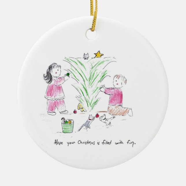 upsidedown_christmas ceramic tree decoration (Front)