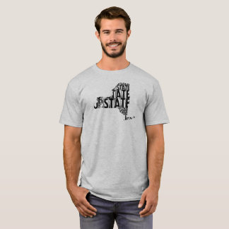 Upstate New York Mens Typo Map T-Shirt