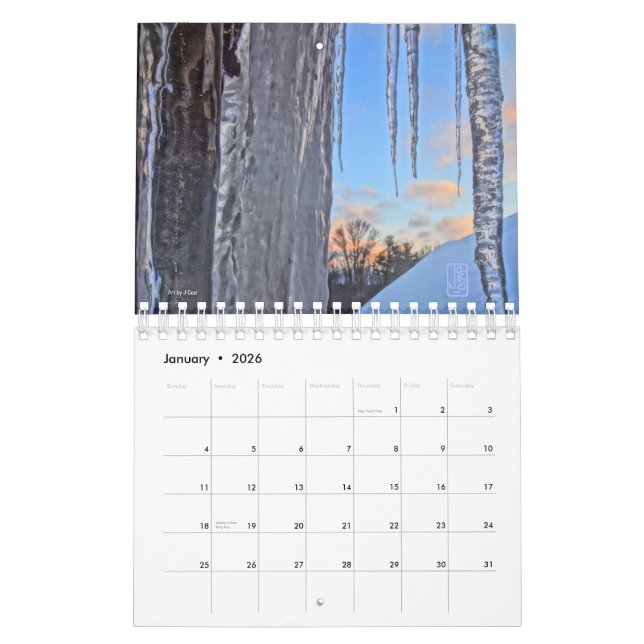 Upstate New York Seasons Small Spiral Bound Calend Calendar (Jan 2026)