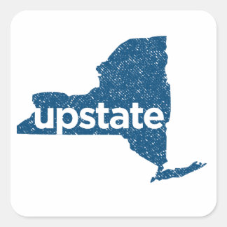 upstate. vintage blue badge sticker
