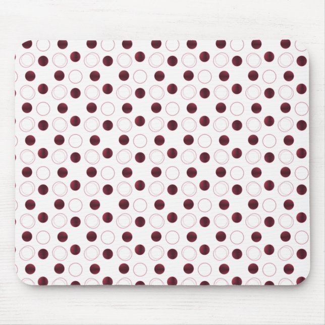 Uptown Bliss Mousepad, Burgundy Mouse Mat (Front)