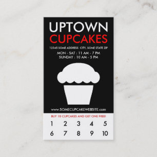 uptown cupcakes loyalty card