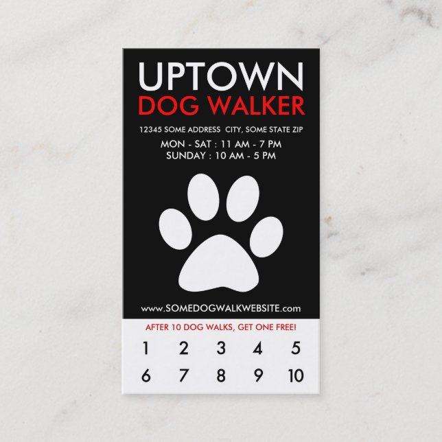 uptown dog walker loyalty (Front)