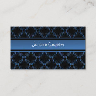 Uptown Elegance Business Card, Electric Blue Card