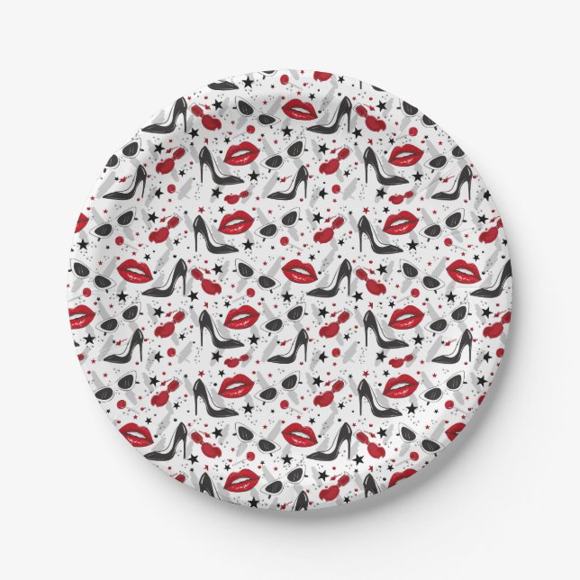 Uptown Girl Paper Plate (Front)