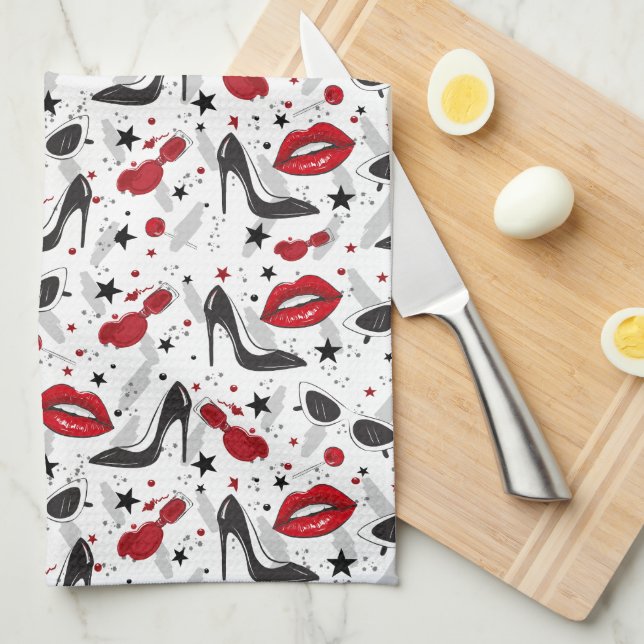 Uptown Girl Tea Towel (Quarter Fold)