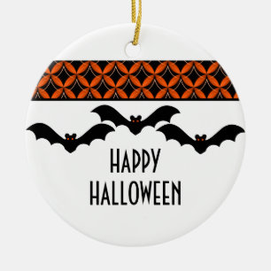 Uptown Glam Bats Halloween Ornament