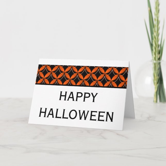 Uptown Glam Fancy Halloween Greeting Card (Front)