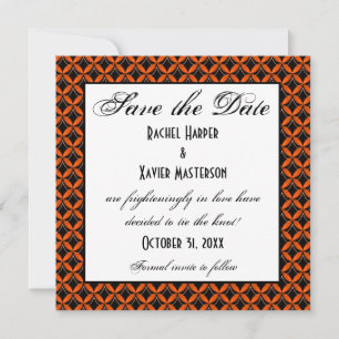 Uptown Glam Halloween Save the Date Invite