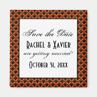 Uptown Glam Halloween Save the Date Magnet