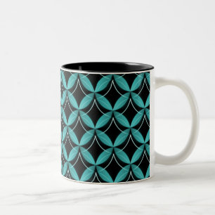 Uptown Glam Mug, Electric Teal Two-Tone Coffee Mug