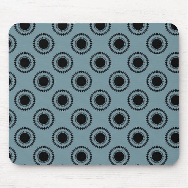 Uptown Hipster Mousepad, Blue Mouse Mat (Front)