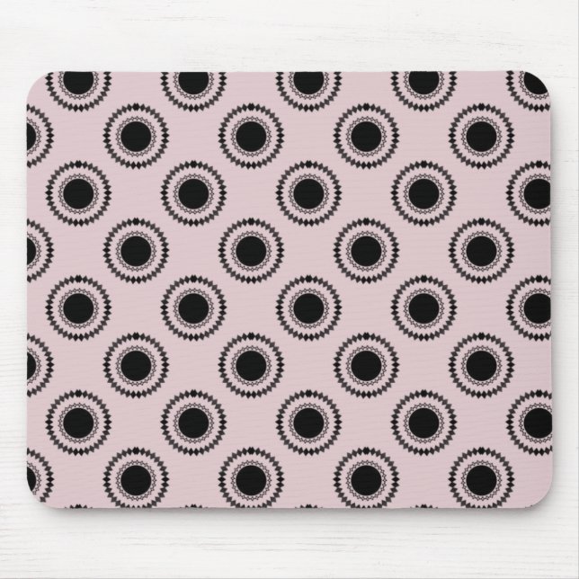 Uptown Hipster Mousepad, Delicate Light Pink Mouse Mat (Front)