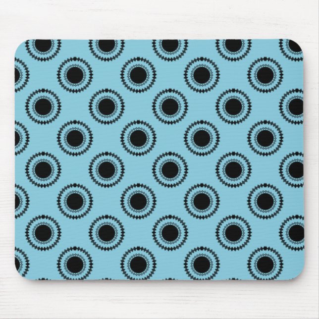 Uptown Hipster Mousepad, Turquoise Mouse Mat (Front)