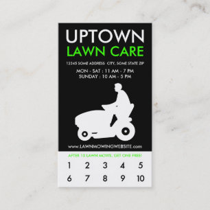 uptown lawn care rewards program loyalty card