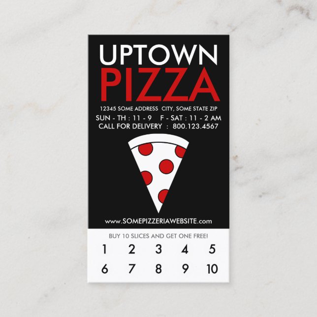 uptown pizza loyalty (Front)