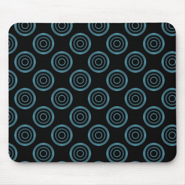 Uptown Posh Mousepad, Turquoise Mouse Mat (Front)