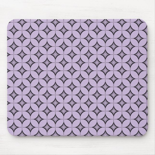 Uptown Retro Mousepad, Lavender Mouse Mat (Front)