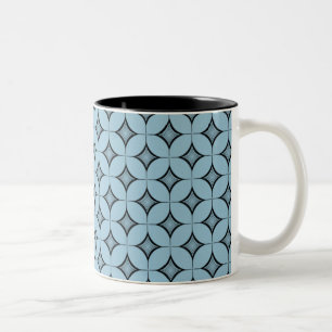 Uptown Retro Mug, Light Blue Two-Tone Coffee Mug