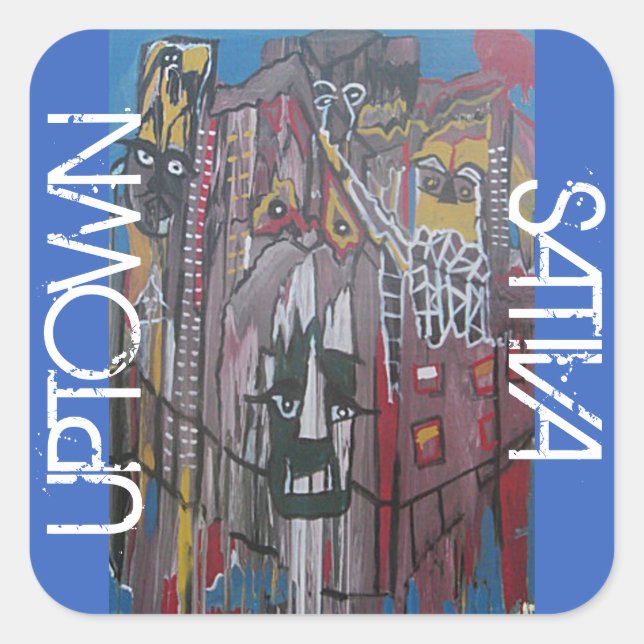 UPTOWN SATIVA SQUARE STICKER (Front)