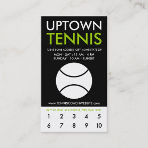 uptown tennis loyalty card
