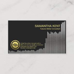 Uptrend Metal Futures Share Graph Financial Business Card