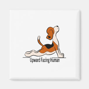 Upward Facing Human - Men Womens Funny Dog Yoga Pr Magnet