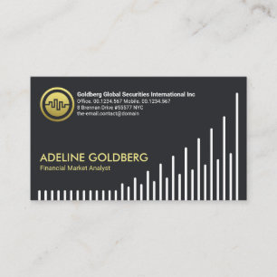Upward Trend Stock Market Graph Retirement Advisor Business Card