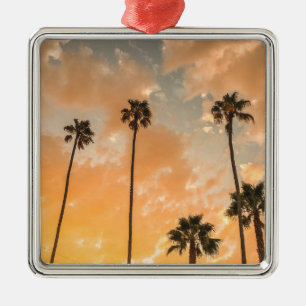 Upward View of Palms Metal Tree Decoration