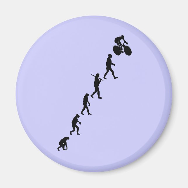 Upwardly Evolving Bicycle Design Magnet (Front)